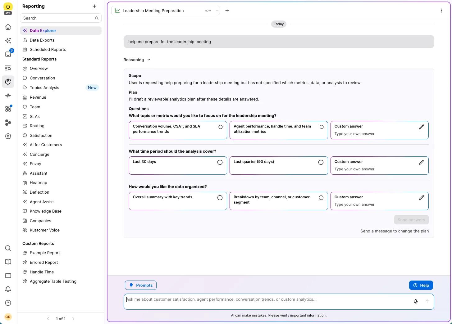 Data Explorer Plan Mode