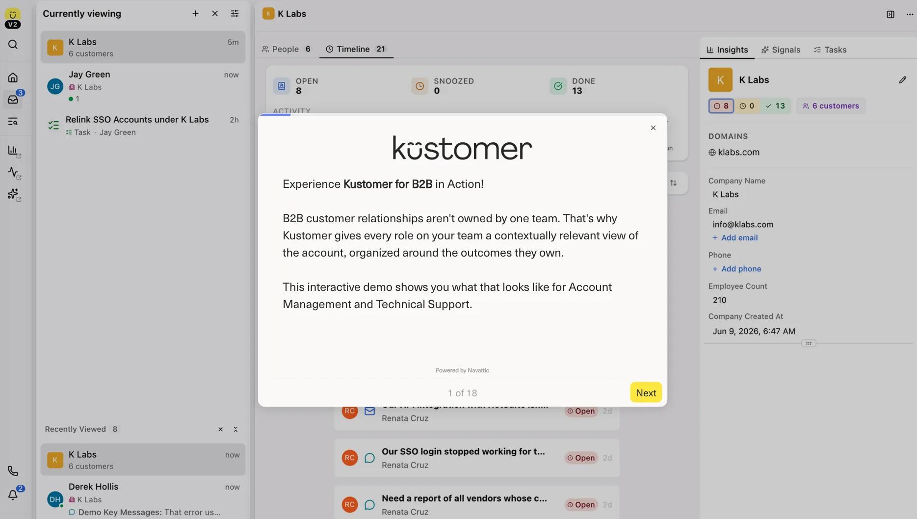 Kustomer B2B Demo